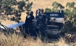 Tavşanlı'da trafik kazasında takla atan otomobilden yara almadan kurtuldu