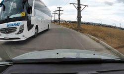 Ters yönden çıkan yolcu otobüsü tepki çekti
