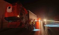 Tırın tamirine yardım eden şahsa otomobil çarptı