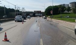 Bursa’da yola dökülen kimyasal madde trafiği kilitledi