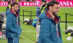 Bruno Fernandes, Galatasaraylı taraftarın "gel" çağrısına gülerek yanıt verdi