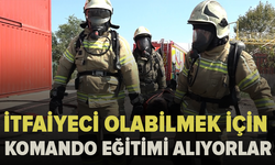 İtfaiyeci olabilmek için zorlu tatbikatlardan geçiyorlar