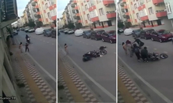 Bursa'da yürekleri ağza getiren an! Çocuğa motosiklet çarptı
