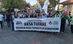 Bursa’da Filistin için tek yürek oldular: “Özgür Filistin” çağrısı