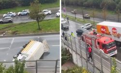 İstanbul'da TIR karşı şeride geçti! Yaralılar var