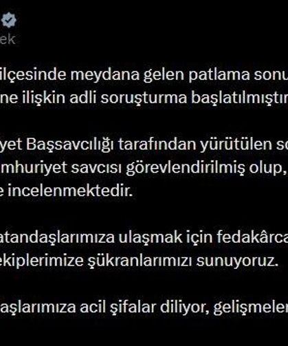 Bakan Gürlek: '2 binanın çökmesi hadisesine ilişkin adli soruşturma başlatılmıştır'
