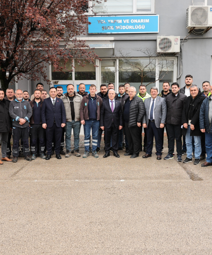 Başkan Bozbey, BUSKİ personeliyle bayramlaştı