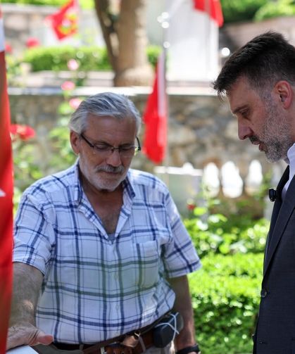 Başkan Vekili Şahin Biba'dan şehitlik, esnaf ve itfaiye ziyareti