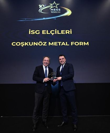 Coşkunöz Metal Form, İSG Elçileri Kategorisinde ödül aldı