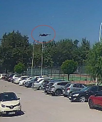 Yalova'da kaza kırıma uğrayan uçağın düşme anı kamerada