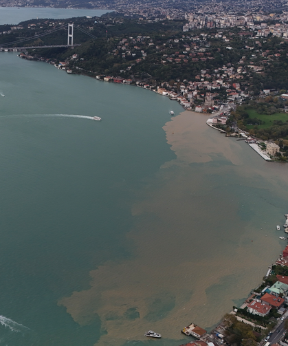 Sağanak sonrası Boğaz’da dikkat çeken görüntü