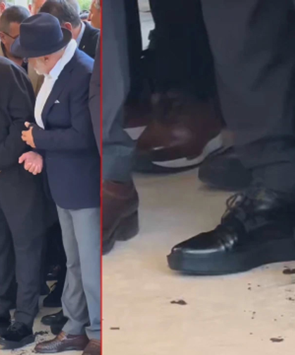 Cenaze namazında Fatih Terim'in zor anları