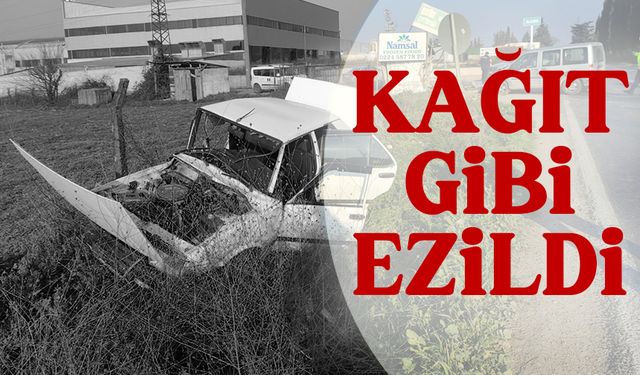 Bursa'da hafif ticari araç ile otomobil çarpıştı