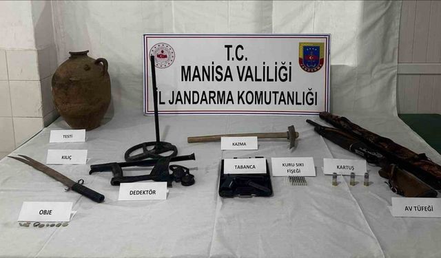 İzinsiz kazıya jandarma operasyonu