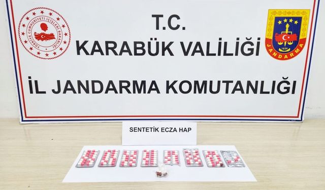 Karabük’te 102 adet sentetik hap ele geçirildi