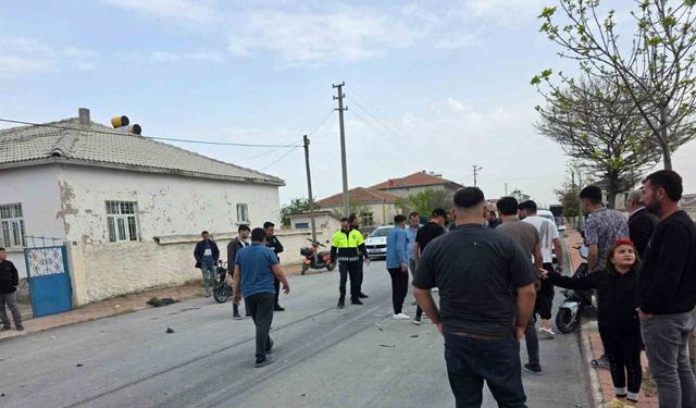 Otomobille çarpışan elektrikli motosiklet sürücüsünün gözü çıktı