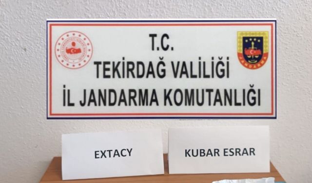 Tekirdağ’da jandarmadan operasyon: Çok sayıda madde ele geçirildi