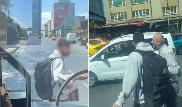 Otobüsü kaçıran yolcu, ortalığı birbirine kattı