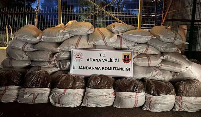 3 ton 100 kilo kaçak tütün ele geçirildi