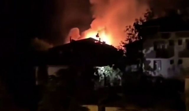 Boyabat’ta ev yangını