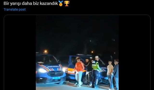 İl Jandarma Komutanı böyle paylaştı: "Plaka yok, kask yok, ehliyet yok. Bir yarışı daha biz kazandık"