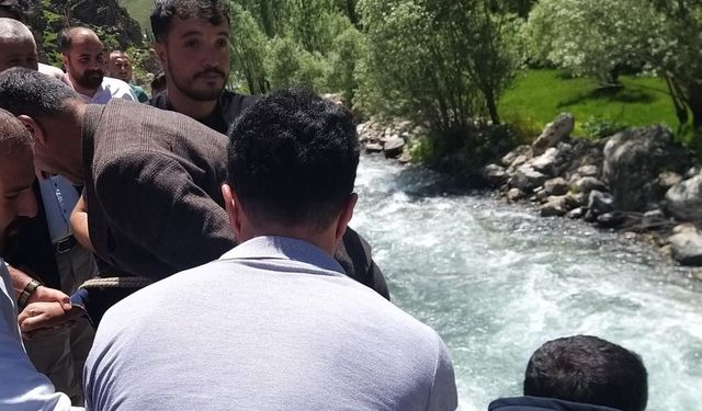 Kontrolden çıkan kamyonet dereye uçtu