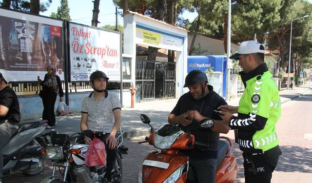 Kula’da dron destekli trafik denetimi
