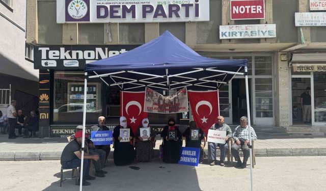 Muş’ta evlat nöbetini sürdüren aileler, terörsüz Türkiye sürecinden umutlu