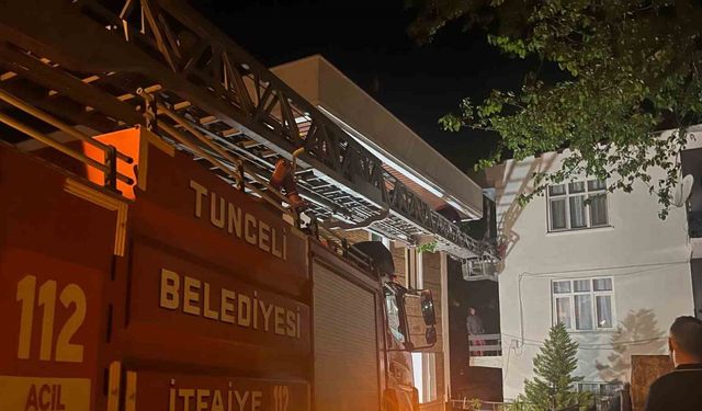 Tunceli’de kimsenin bulunmadığı evde mahsur kalan kediyi itfaiye kurtardı