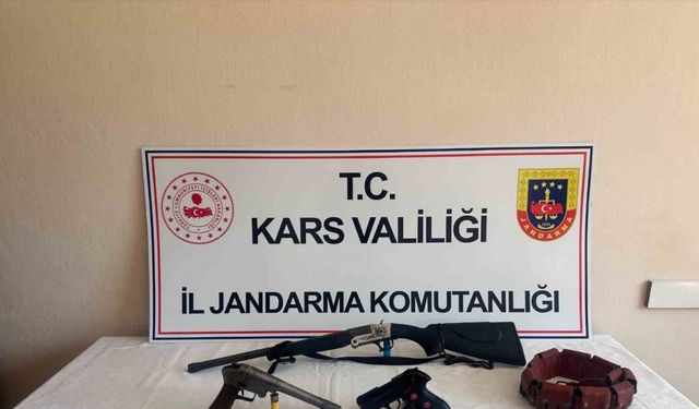 Arpaçay’da silah ve mühimmat ele geçirildi