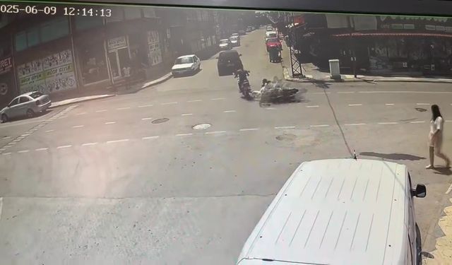 Çarpmayayım derken kaza yaptı: O anlar kamerada