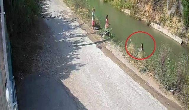 Küçük çocuğun sulama kanalına düşüp hayatını kaybettiği olay anının görüntüleri ortaya çıktı