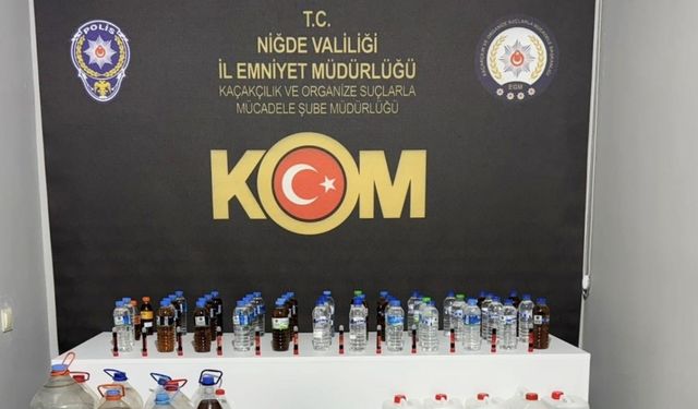 Niğde’de sahte alkol operasyonu: 2 kişi tutuklandı