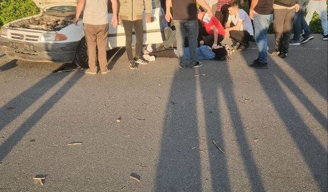 Otomobil refüjü aşıp karşı şeride geçti: 4 yaralı