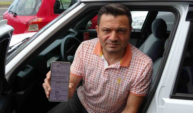 Park halindeki otomobile 800 kilometre uzaktan trafik cezası yazıldı