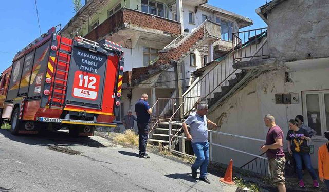 Zonguldak’ın Ereğli ilçesinde çıkan yangın korkuttu