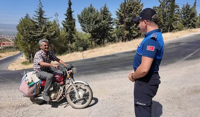 Alaşehir’de zabıtalardan orman yangını nöbeti