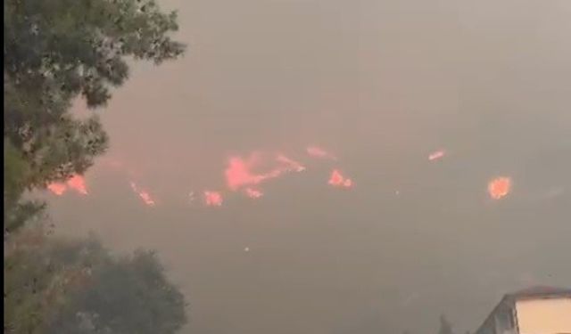 Alevler şifalı içmeler tesisine doğru ilerliyor