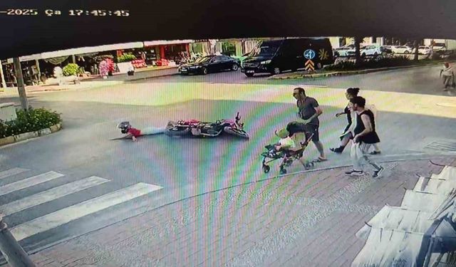 Aynı kavşakta 1 saat arayla 2 motosiklet kazası: 1 yaralı