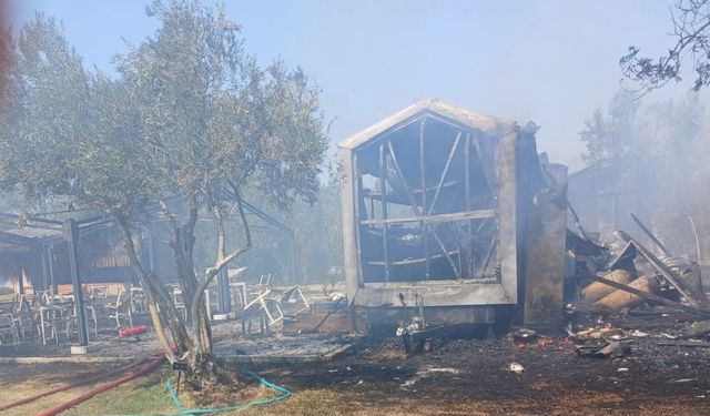 Ayvacık’ta restoranın mutfağında çıkan yangın söndürüldü