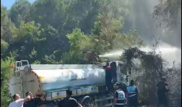 Bartın’da bahçe yangını ormana sıçramadan söndürüldü