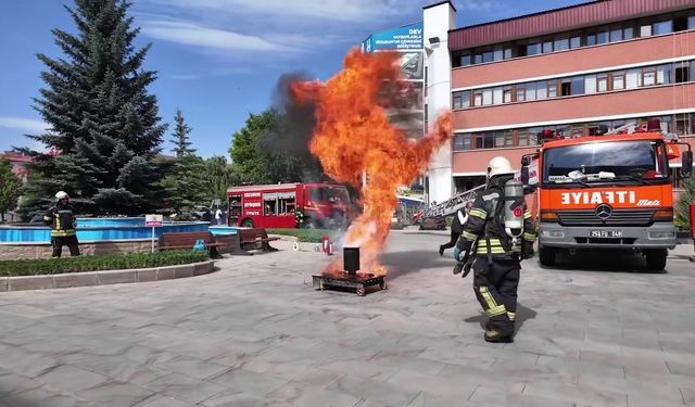 Belediyede gerçeği aratmayan tatbikat