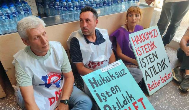 Beltur’dan atılan 3 işçi eylem yaptı
