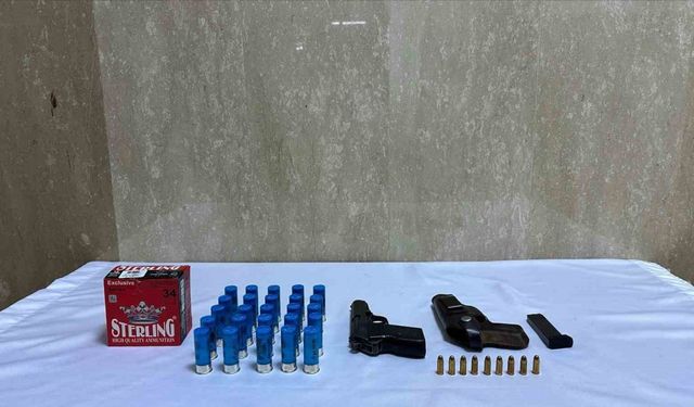 Bingöl’de tabanca ve fişek ele geçirildi