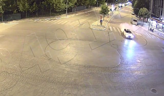 Drift yapan sürücü KGYS kameralarından kaçamadı