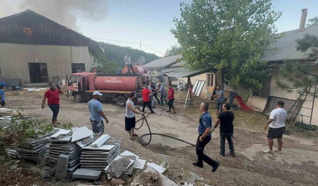Eğirdir’de trafodaki tellere temas eden sincap, 1 depo ile 2 dönümlük araziyi küle çevirdi