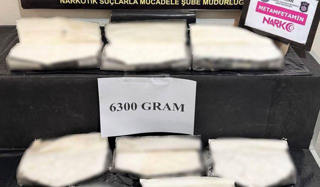 Erzincan’da 6 kilo 300 gram metamfetamin ele geçirildi