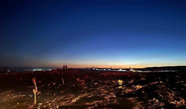 Eskişehir’de çıkan yangın ormana sıçramadan söndürüldü