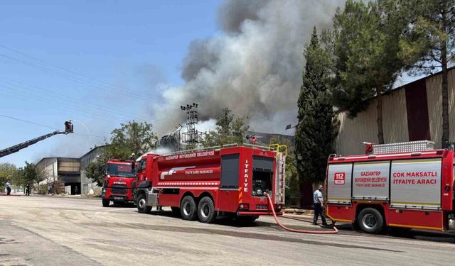 Gaziantep’te halı fabrikasındaki yangın kontrol altına alındı