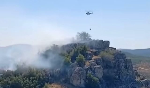 Gaziantep’te makilik ve ormanlık alanda yangın